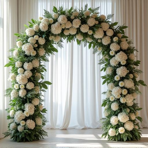 Allestimento floreale per un matrimonio elegante